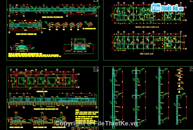 Bản vẽ autocad,Bản vẽ nhà phố,nhà mặt phố,nhà 5 tầng